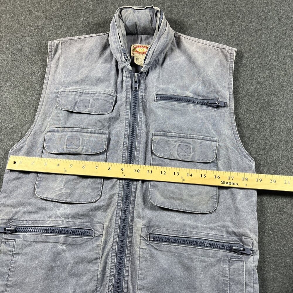 Vtg 80's Banana Republic Safari Vest Jacket Mens XS Photography Pack Away Hood - Picture 5 of 16